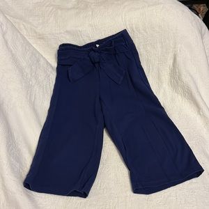Janie and jack elastic waist wide leg navy blue pants size 3